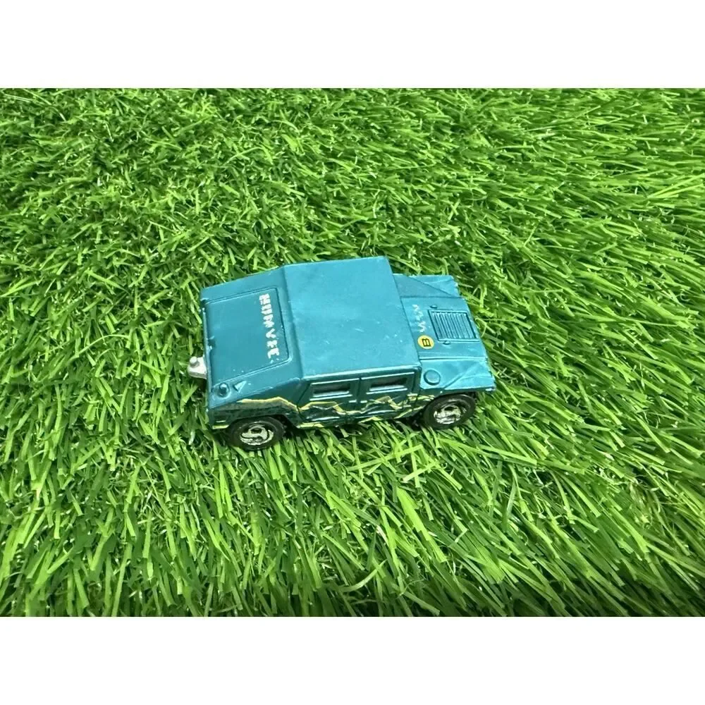 Vintage Hot Wheels 1991 Humvee Teal Green Diecast SUV Truck Mattel India